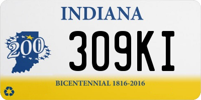 IN license plate 309KI