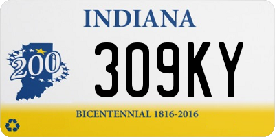 IN license plate 309KY