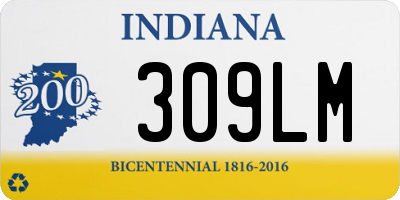 IN license plate 309LM