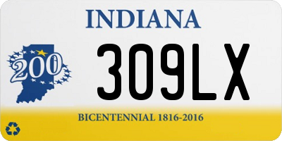 IN license plate 309LX