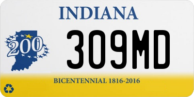 IN license plate 309MD