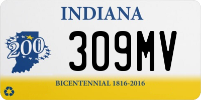 IN license plate 309MV