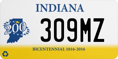 IN license plate 309MZ