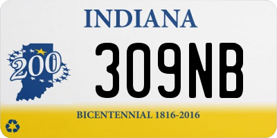 IN license plate 309NB