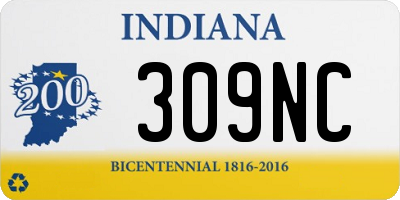 IN license plate 309NC