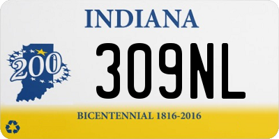 IN license plate 309NL