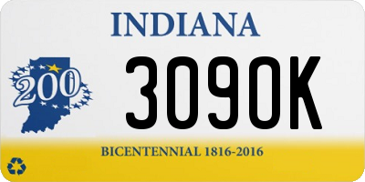 IN license plate 309OK