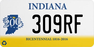 IN license plate 309RF