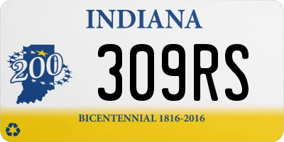 IN license plate 309RS