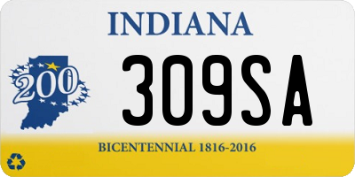 IN license plate 309SA