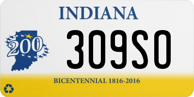 IN license plate 309SO