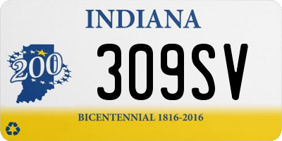 IN license plate 309SV