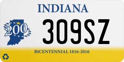IN license plate 309SZ
