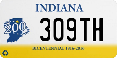 IN license plate 309TH