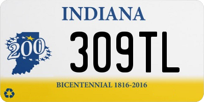 IN license plate 309TL