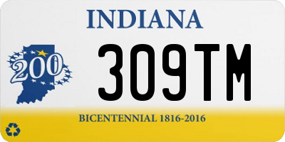 IN license plate 309TM