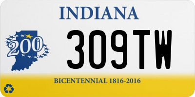 IN license plate 309TW