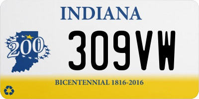 IN license plate 309VW