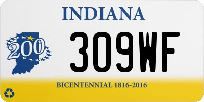 IN license plate 309WF