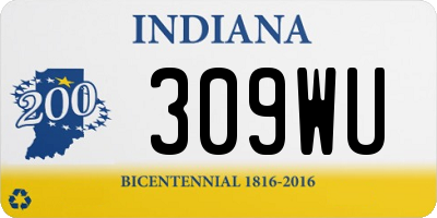 IN license plate 309WU