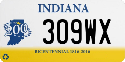IN license plate 309WX