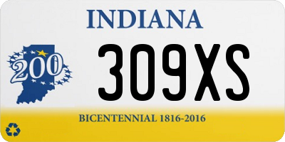 IN license plate 309XS