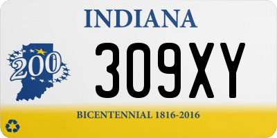 IN license plate 309XY