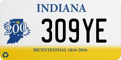 IN license plate 309YE