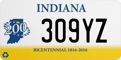 IN license plate 309YZ