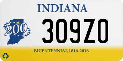 IN license plate 309ZO