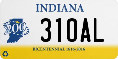 IN license plate 310AL