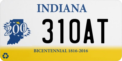 IN license plate 310AT