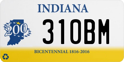 IN license plate 310BM