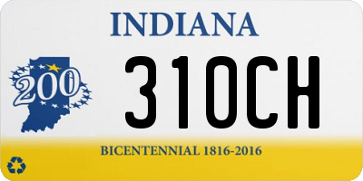 IN license plate 310CH