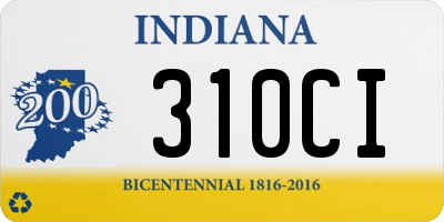 IN license plate 310CI