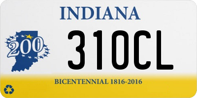 IN license plate 310CL