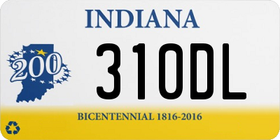 IN license plate 310DL