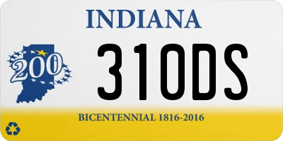 IN license plate 310DS