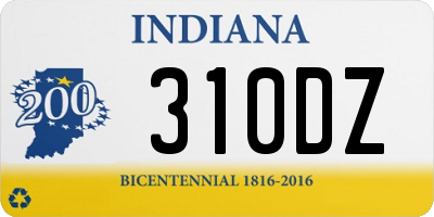 IN license plate 310DZ