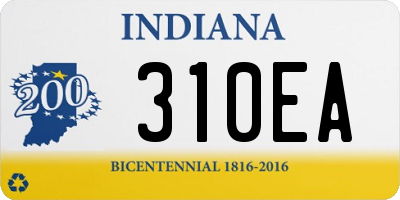 IN license plate 310EA