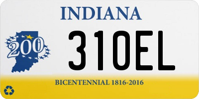 IN license plate 310EL