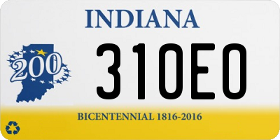 IN license plate 310EO