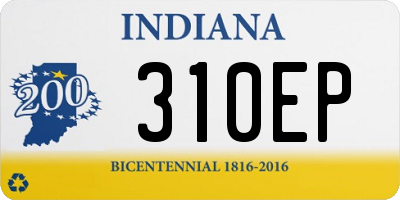 IN license plate 310EP