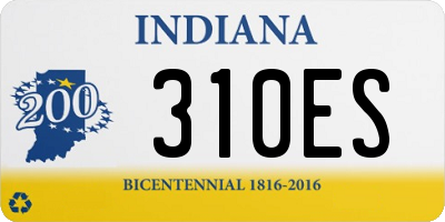 IN license plate 310ES