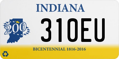 IN license plate 310EU