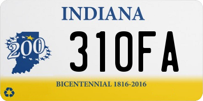 IN license plate 310FA