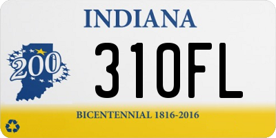 IN license plate 310FL