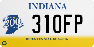 IN license plate 310FP