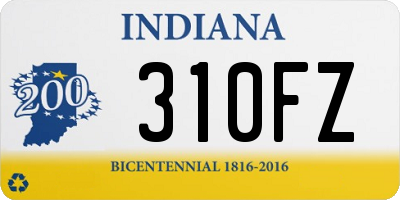 IN license plate 310FZ