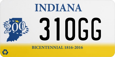 IN license plate 310GG